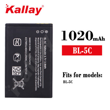Kallay Battery -Nokia BL-5C  battery Wholesale  ORIGINAL 1020MAH