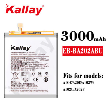 Samsung EB-BA202ABU  (3000 mAh) For Samsung  Battery Samsung A10E/A20E Replacement Wholesale Factory