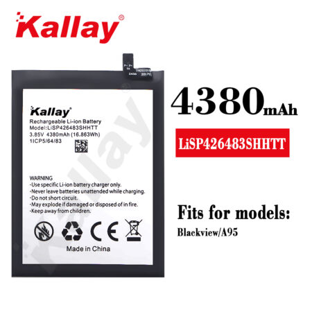 Original Capacity 4380mAh Replacement Phone Battery For Blackview A95   Battery Replacement