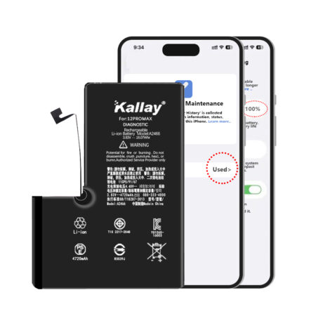 iPhone Diagnostic Battery Super Ultra more than Original Capacity 4720mAh Battery for iPhone 12 Pro Max (No pop-up/Health 100%) Battery Replacement
